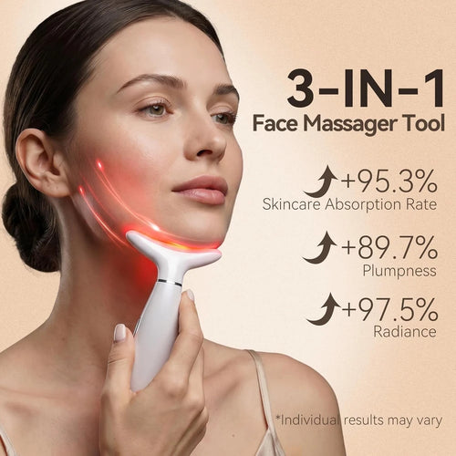 3-in-1 Portable LED Facial Massager