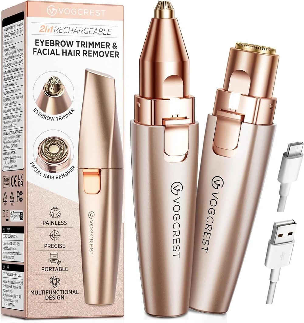 Illuminated Eyebrow &amp; Facial Hair Trimmer
