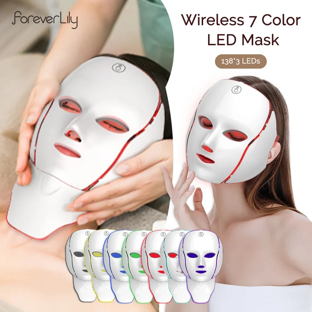LED Light Therapy Mask for Face and Neck